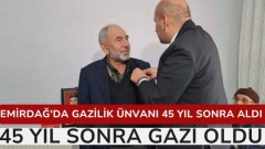 Emirdağ’da 45 Yıl Sonra Verilen Gazilik