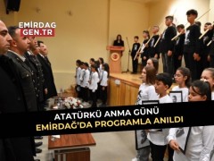 Emirdağ’da Atatürk’ü Anma Günü Programı