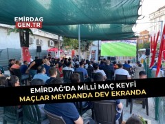 Milli Maç Heyecanı Emirdağ'da Yaşandı